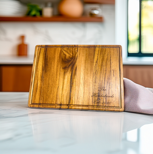 Personalized Engraved Teak Cutting Board