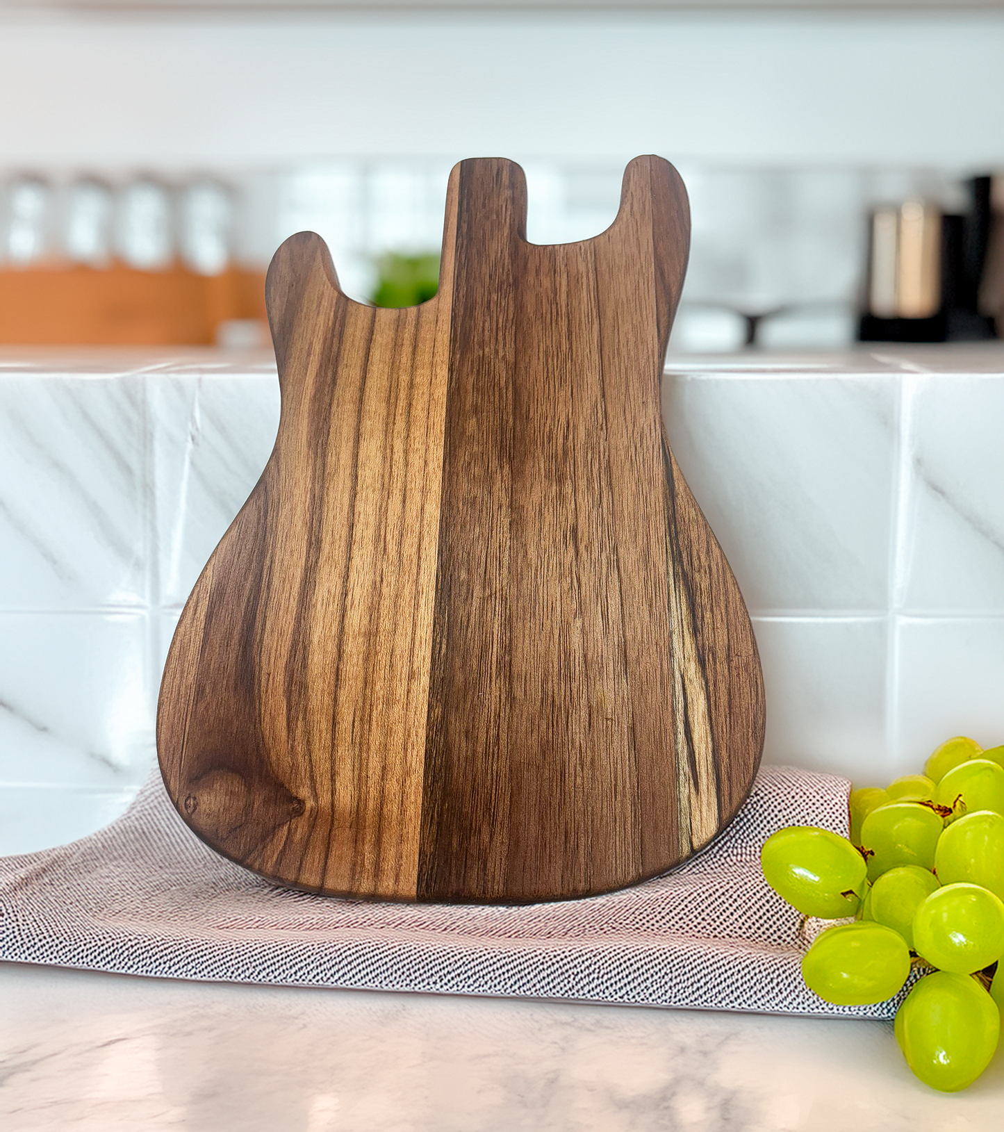 Personalized Teak Guitar Tray