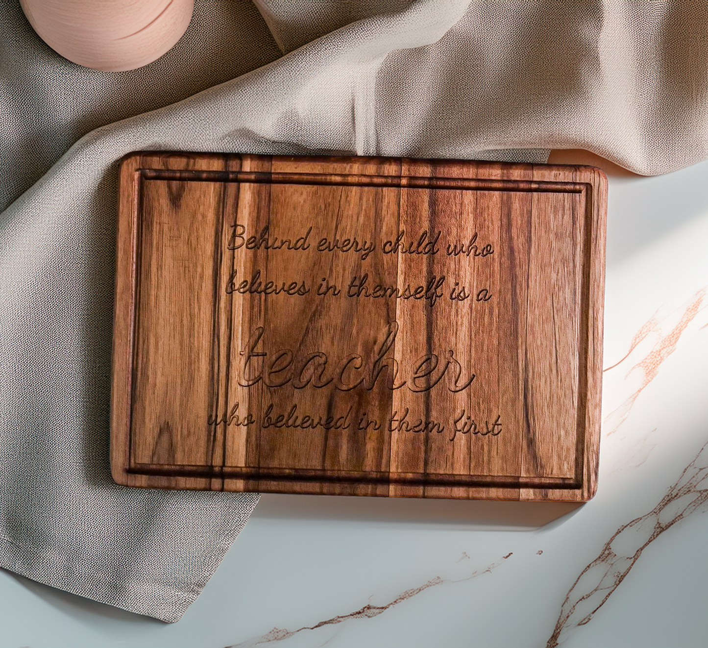Personalized Engraved Teak Cutting Board