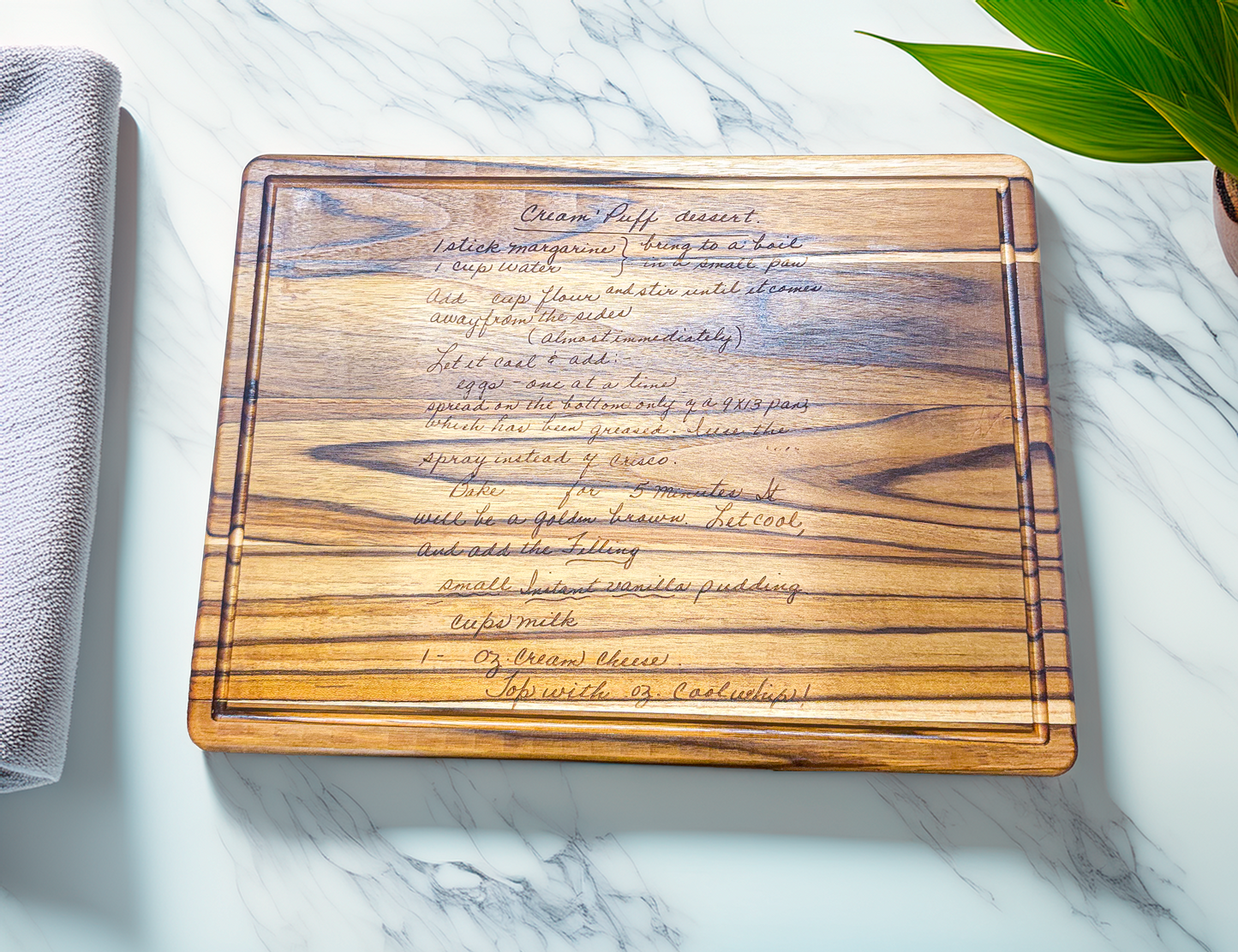Personalized Handwritten Recipe Cutting Board
