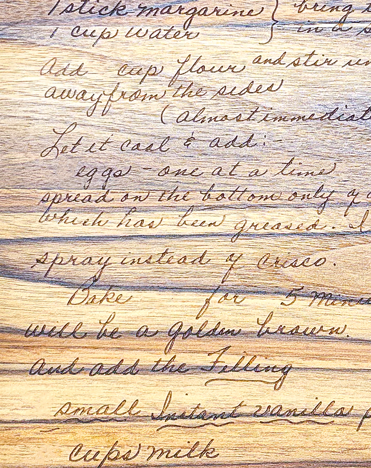 Personalized Handwritten Recipe Cutting Board