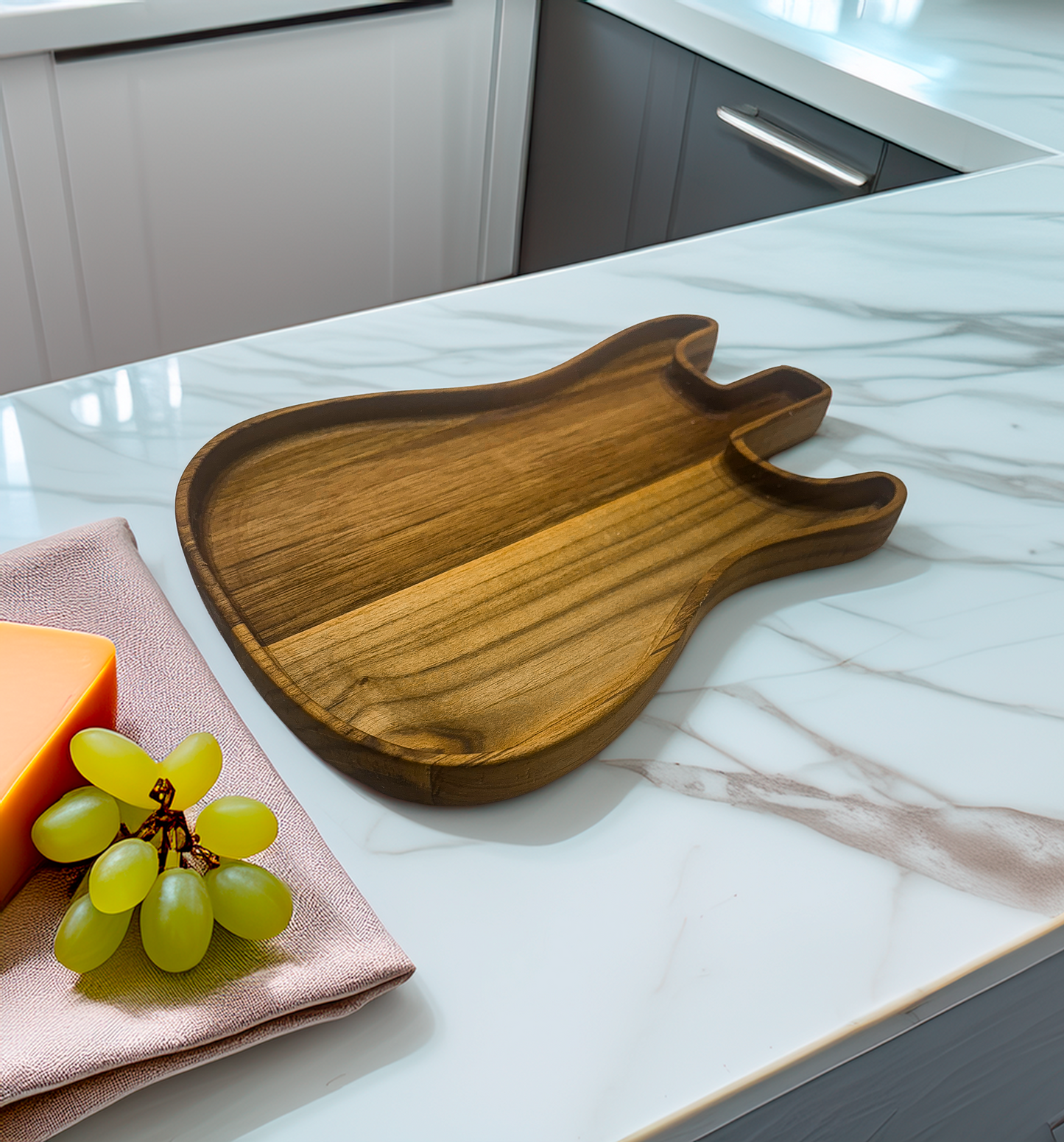 Personalized Teak Guitar Tray
